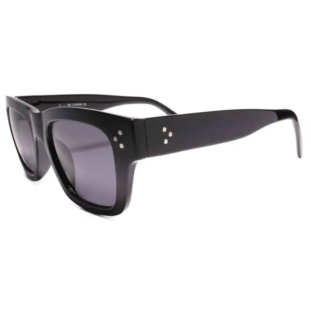 Designer Swag Hip Hop Mens Womens Horn Rimmed Rectangle Sunglasses Black Frame